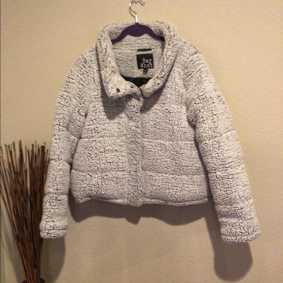 Say What faux fur jacket.Nwot - Picture 3 of 5